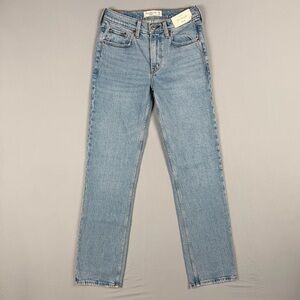 Abercrombie The Straight Mid Rise Jeans Size 25 NWT